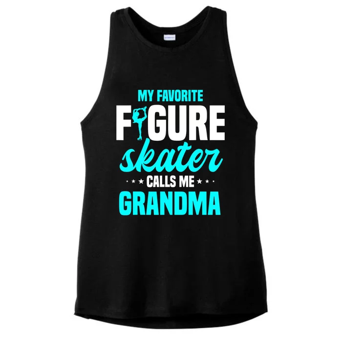 Ice Skating Grandma Skater Ice Skates Sport Ladies Tri-Blend Wicking Tank