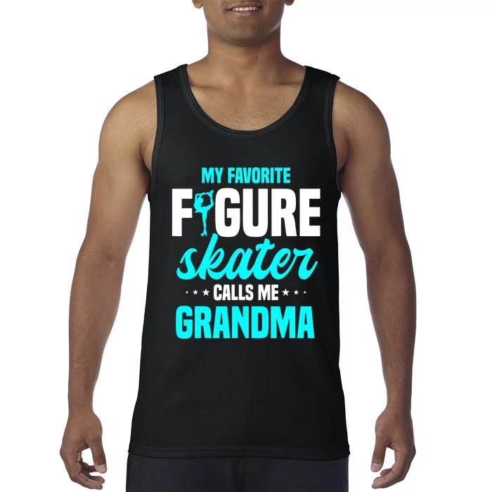 Ice Skating Grandma Skater Ice Skates Sport Tank Top