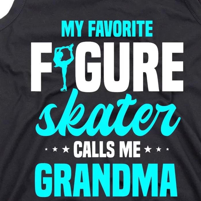 Ice Skating Grandma Skater Ice Skates Sport Tank Top