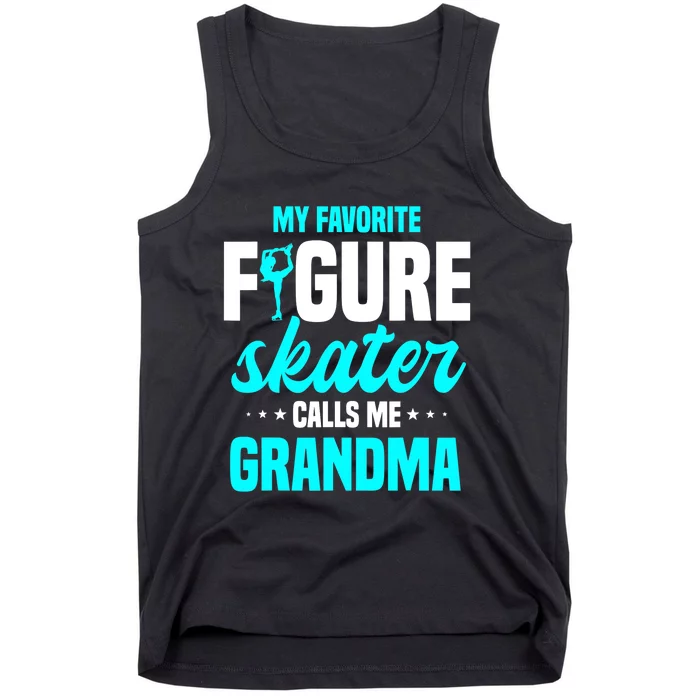 Ice Skating Grandma Skater Ice Skates Sport Tank Top