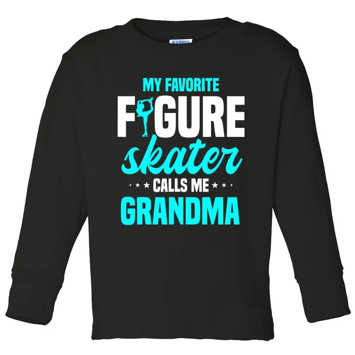 Ice Skating Grandma Skater Ice Skates Sport Toddler Long Sleeve Shirt