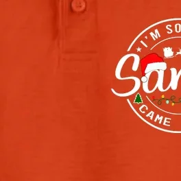 Im So Good Santa Came Twice Funny Christmas Logo Dry Zone Grid Performance Polo