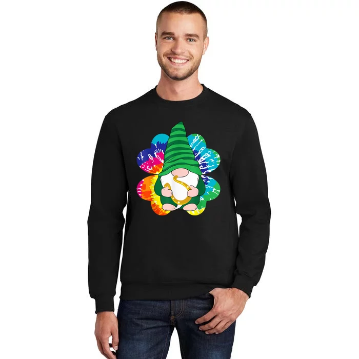 Irish Shamrock Gnome Tie Dye Hippie Shrt St. Patricks Day Sweatshirt