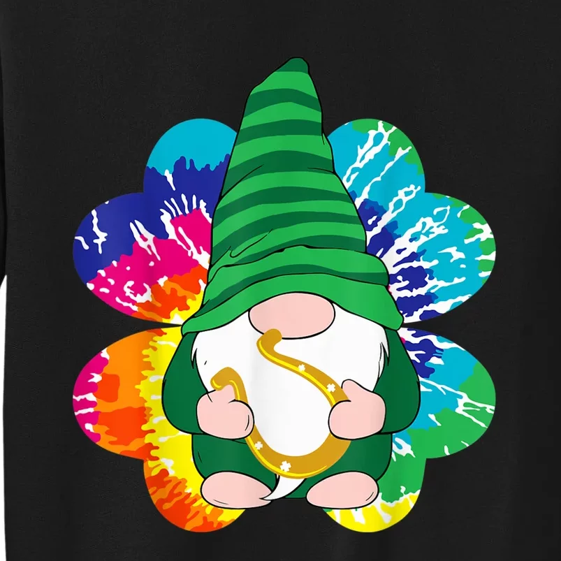 Irish Shamrock Gnome Tie Dye Hippie Shrt St. Patricks Day Sweatshirt