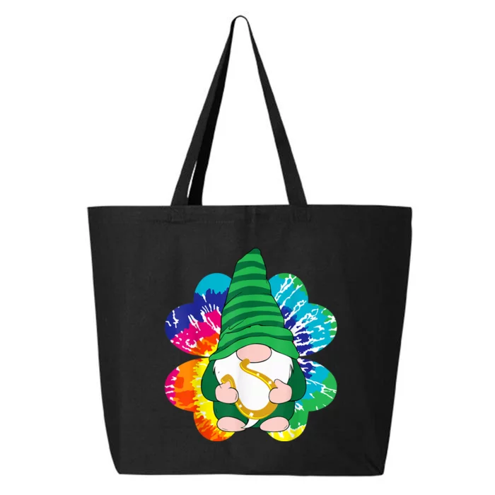 Irish Shamrock Gnome Tie Dye Hippie Shrt St. Patricks Day 25L Jumbo Tote