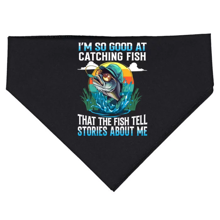 IM So Good At Catching Fish Legendary Angler Gift USA-Made Doggie Bandana