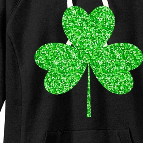 Irish Shamrock Green Clover St Patricks Day Women's Fleece Hoodie