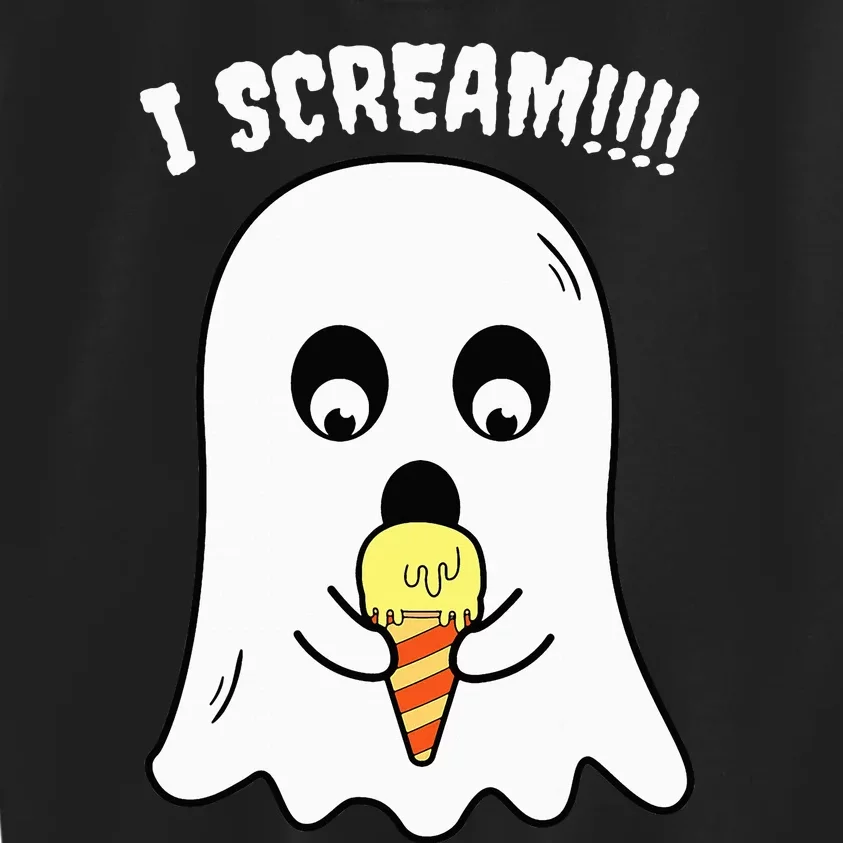 I Scream Ghost Eating Ice Cream Costume Easy Halloween Gifts Kids Sweatshirt