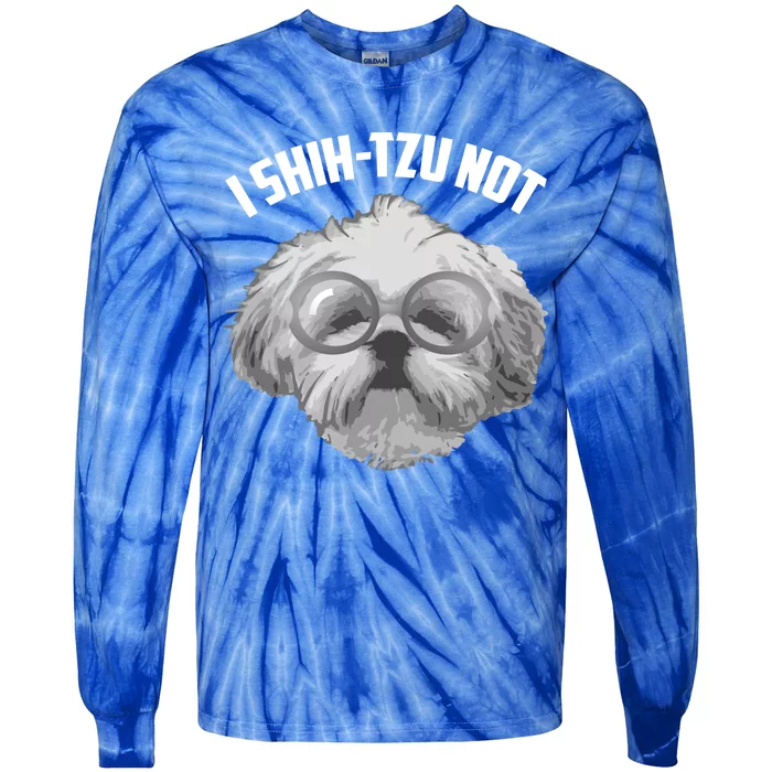 I Shihcute Gifttzu Not Gift Cool Adorable I Heart Dogs Hood Gift Tie-Dye Long Sleeve Shirt