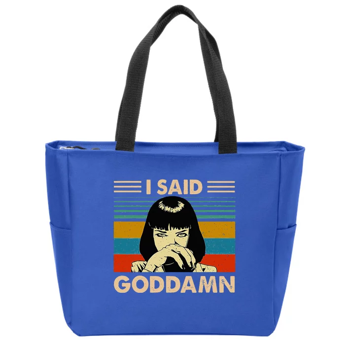 I Said Goddamn Vintage Zip Tote Bag