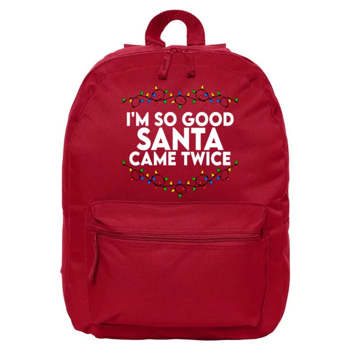 Im So Good Santa Came Twice Funny Matching Couples Christmas 16 in Basic Backpack