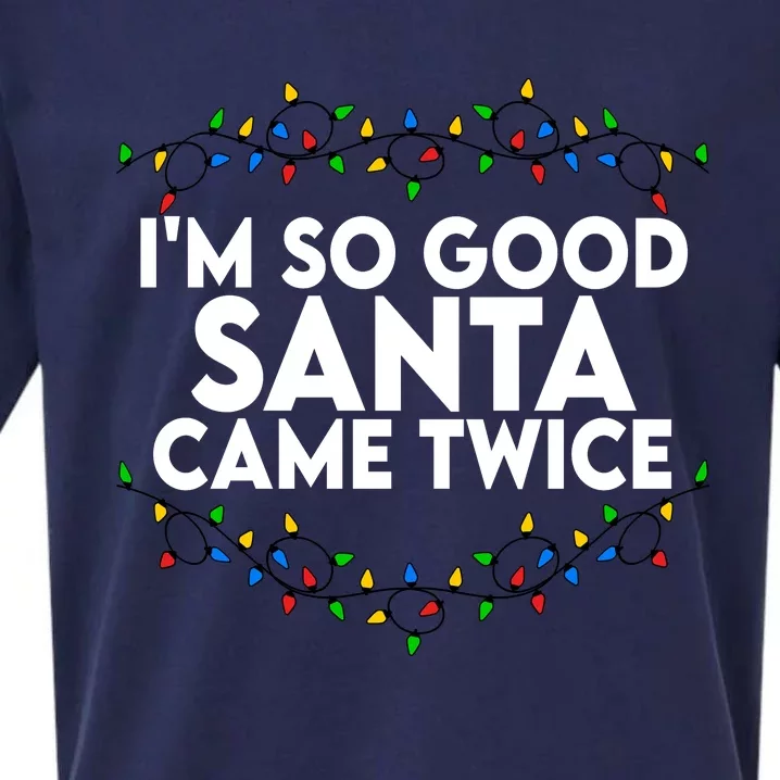 Im So Good Santa Came Twice Funny Matching Couples Christmas Sueded Cloud Jersey T-Shirt