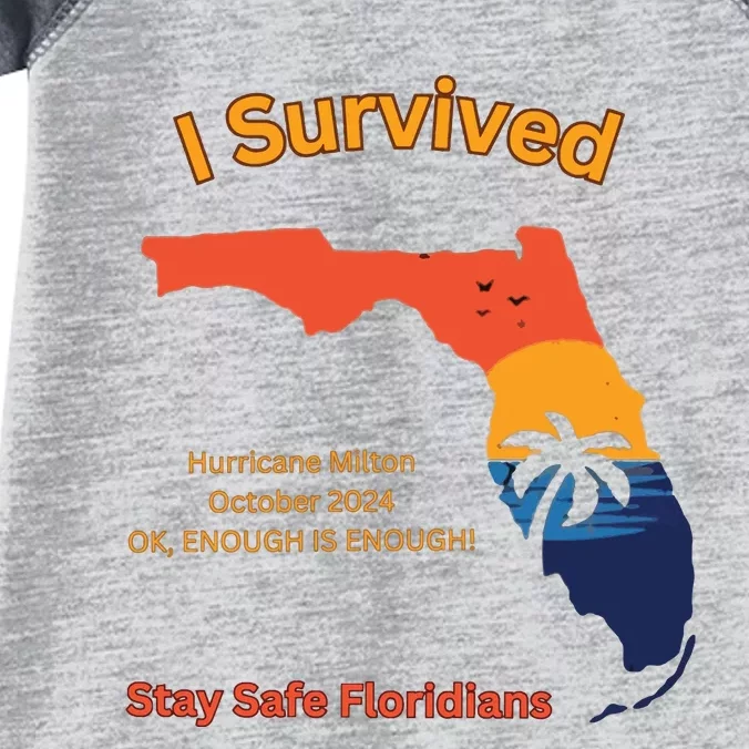 I Survived Hurricane Milton Stay Safe Floridians Infant Baby Jersey Bodysuit