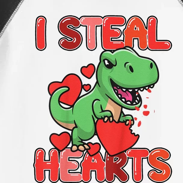 I Steal Hearts Trex Dino Valentines Day Outfit Toddler Fine Jersey T-Shirt