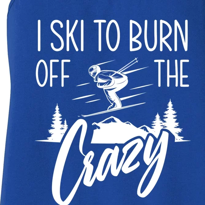 I Ski Hobby Skiing Athlete Winter Sports Ski Lover Cool Gift Women's Racerback Tank