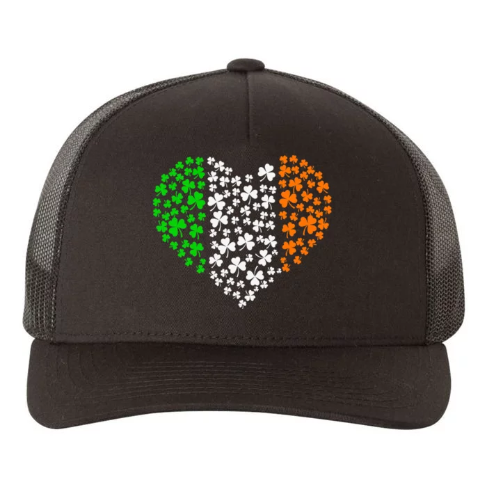 Irish Shamrocks Heart Girl St Patricks Day Baby Boy Yupoong Adult 5-Panel Trucker Hat