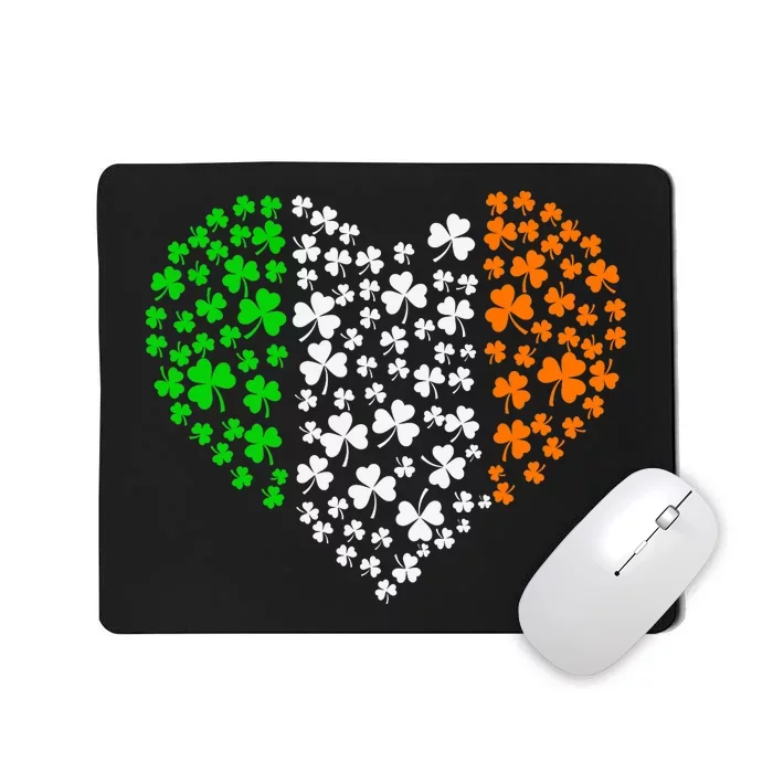 Irish Shamrocks Heart Girl St Patricks Day Baby Boy Mousepad