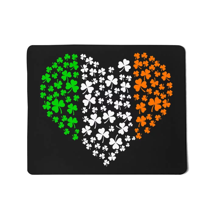 Irish Shamrocks Heart Girl St Patricks Day Baby Boy Mousepad