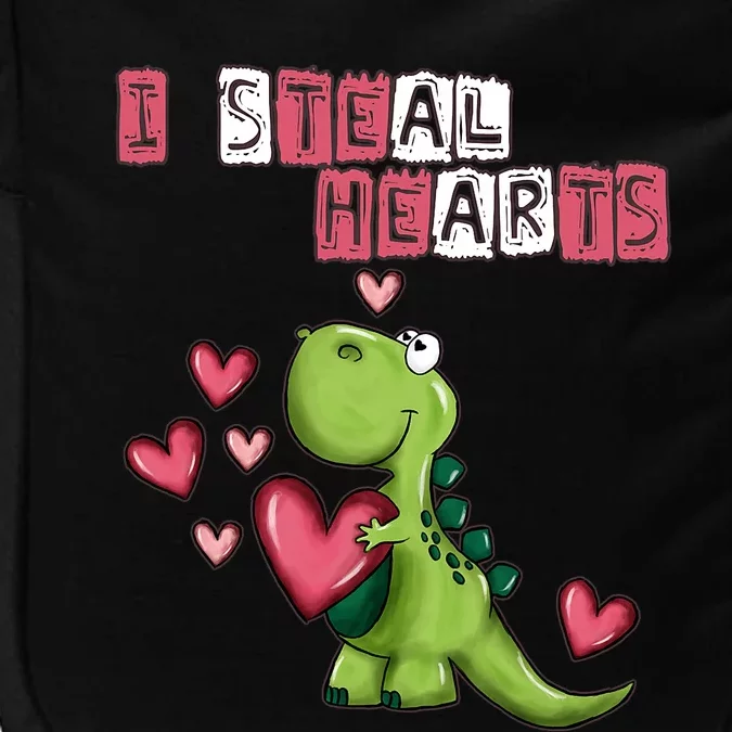 I Steal Hearts Trex Dino Baby Boy Valentines Day Impact Tech Backpack