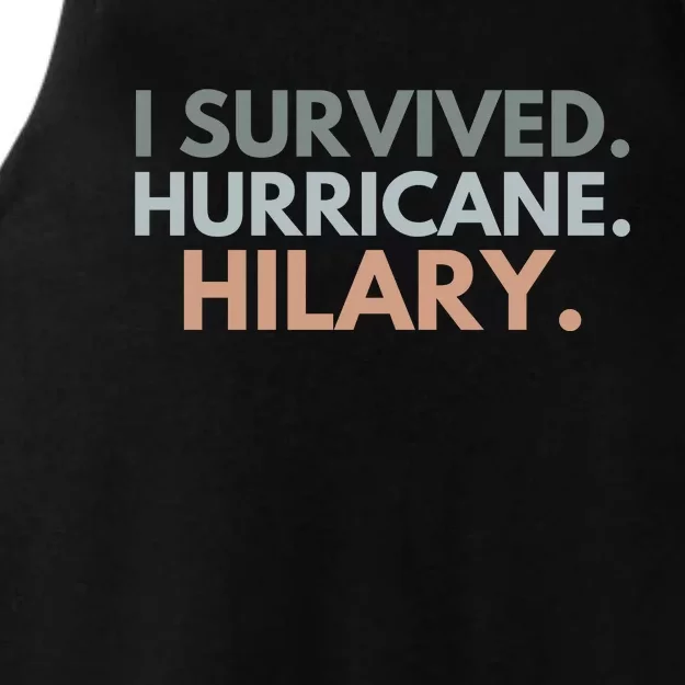 I Survived Hurricane Hilary Ladies Tri-Blend Wicking Tank