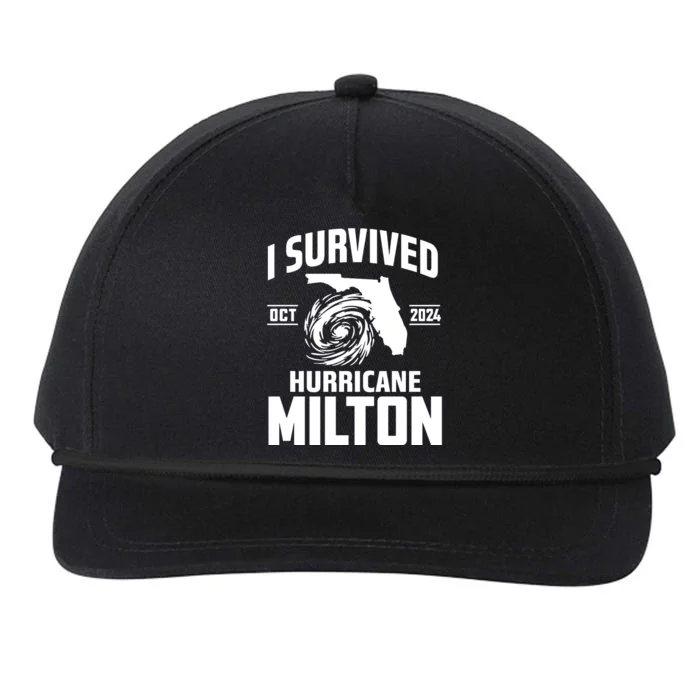 I Survived Hurricane Milton 2024 Survived Hurricane Milton Snapback Five-Panel Rope Hat