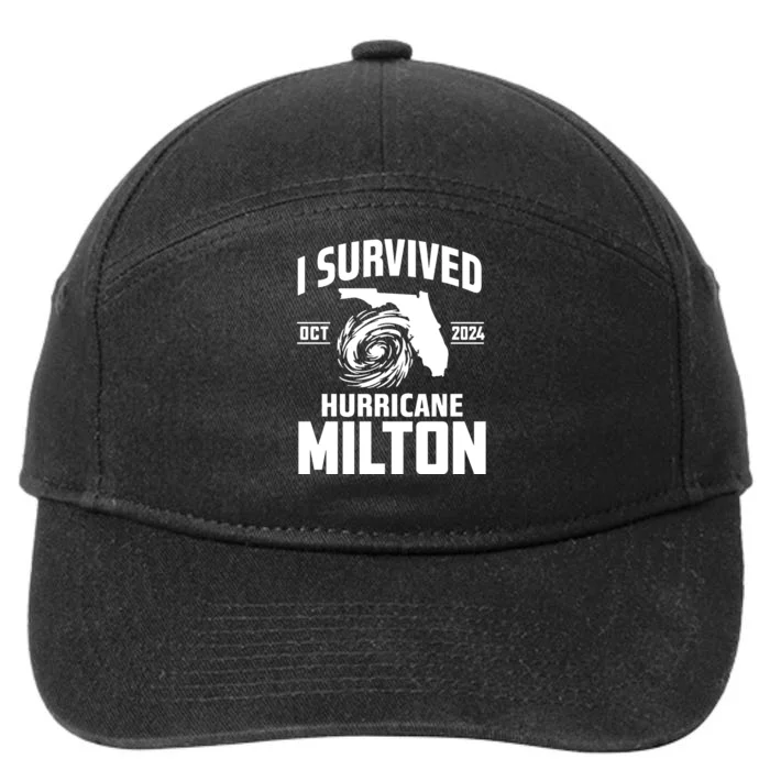 I Survived Hurricane Milton 2024 Survived Hurricane Milton 7-Panel Snapback Hat