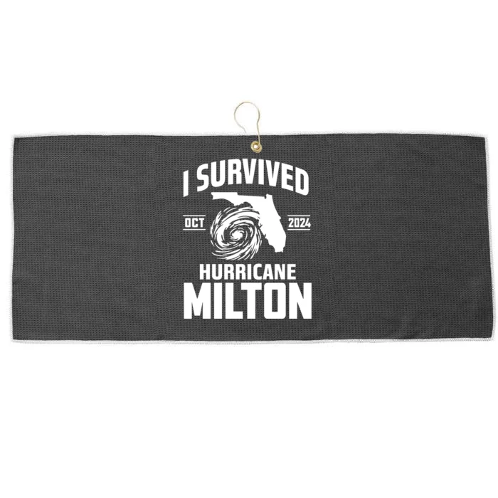 I Survived Hurricane Milton 2024 Survived Hurricane Milton Large Microfiber Waffle Golf Towel