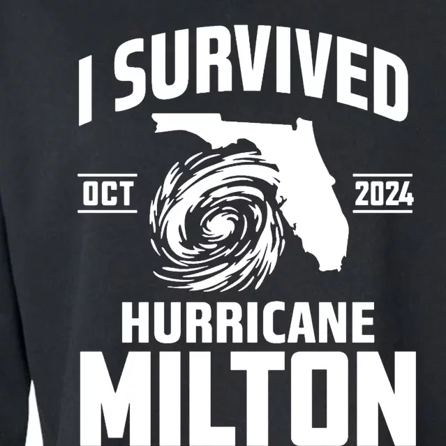 I Survived Hurricane Milton 2024 Survived Hurricane Milton Cropped Pullover Crew