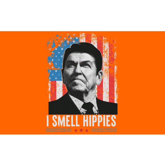 I Smell Hippies Retro American Flag Patriotic 4th Of July Bumper Sticker