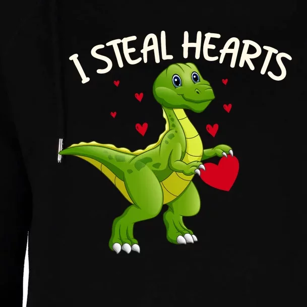 I Steal Hearts Valentine's Day Funny Womens Funnel Neck Pullover Hood