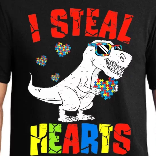 I Steal Hearts Dinosaur Autism Awareness Boy Pajama Set