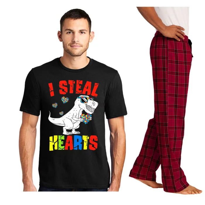 I Steal Hearts Dinosaur Autism Awareness Boy Pajama Set