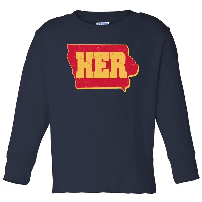 Iowa State Her Basketball Sports Fan Toddler Long Sleeve Shirt