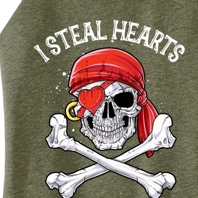 I Steal Hearts Valentines Day Pirate Gifts Boy Skull Women’s Perfect Tri Rocker Tank