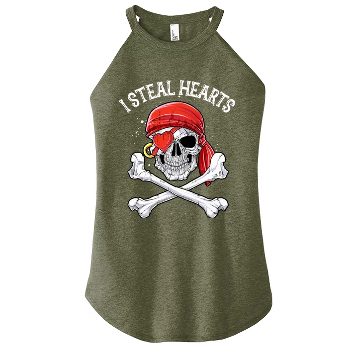 I Steal Hearts Valentines Day Pirate Gifts Boy Skull Women’s Perfect Tri Rocker Tank