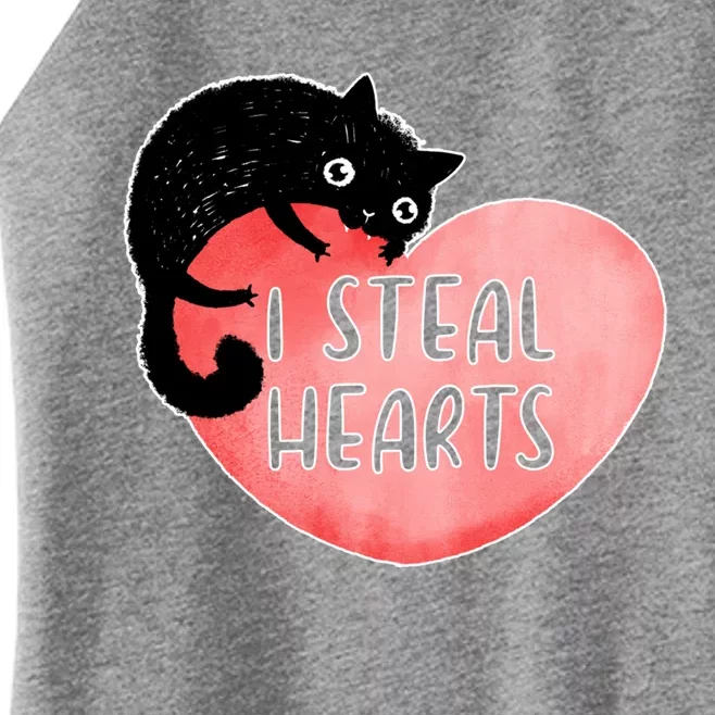 I Steal Hearts Cute Cat Valentin Quote Gift Women’s Perfect Tri Rocker Tank