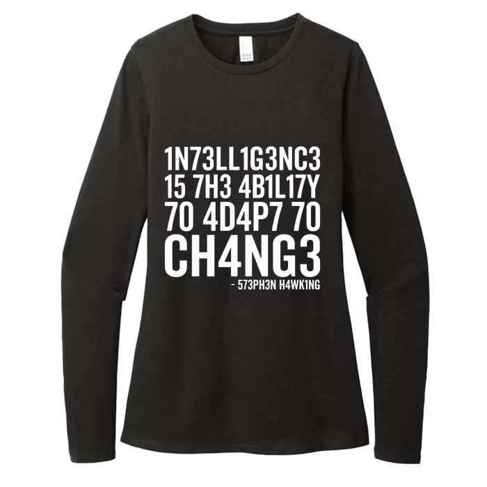 Intelligence Stephen Hawking Womens CVC Long Sleeve Shirt