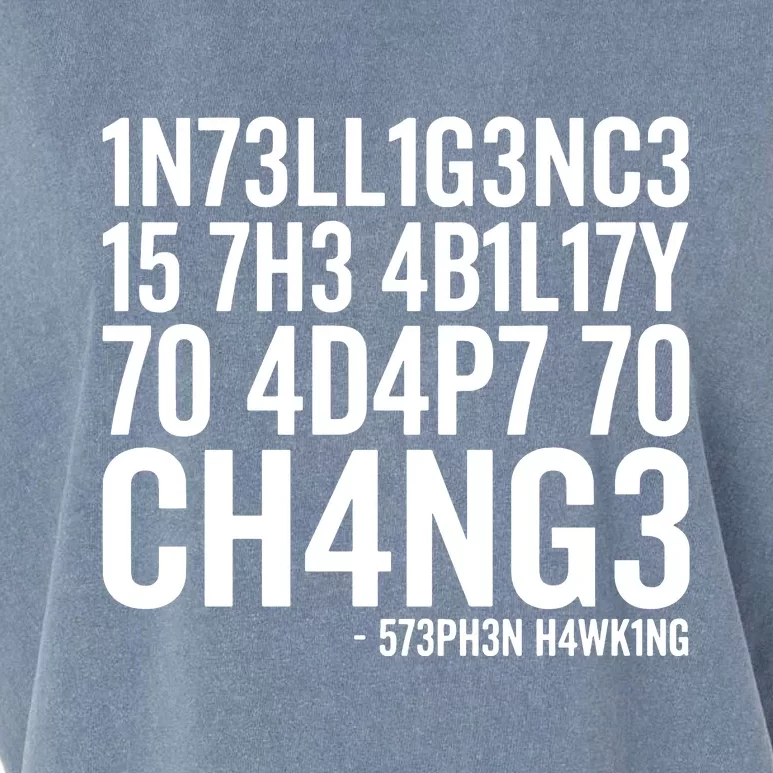 Intelligence Stephen Hawking Garment-Dyed Women's Muscle Tee