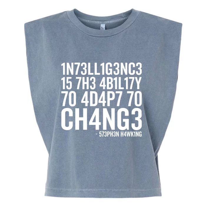 Intelligence Stephen Hawking Garment-Dyed Women's Muscle Tee