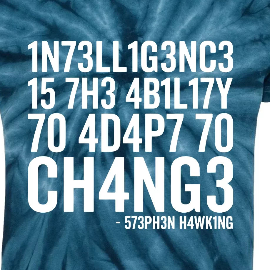 Intelligence Stephen Hawking Kids Tie-Dye T-Shirt