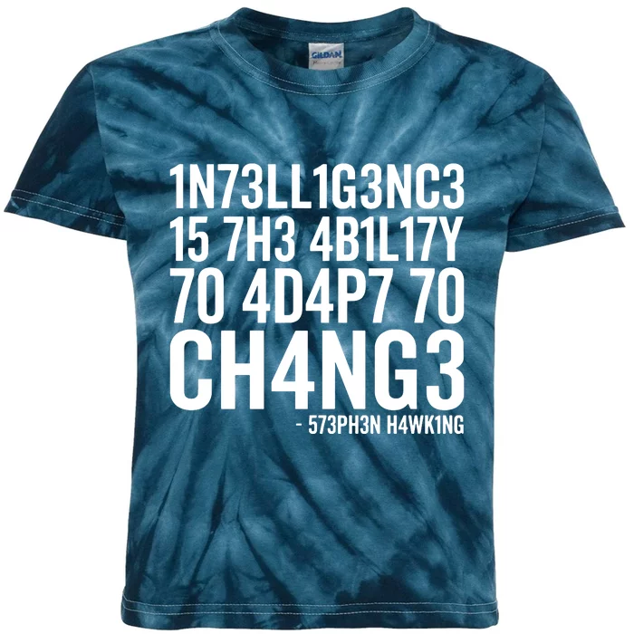 Intelligence Stephen Hawking Kids Tie-Dye T-Shirt