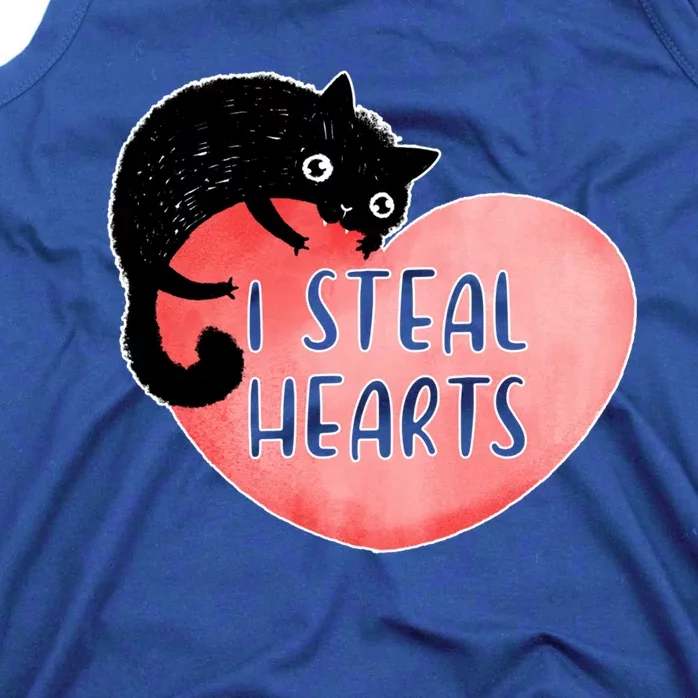 I Steal Hearts Cute Cat Valentin Quote Gift Tank Top