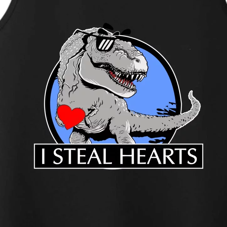 I Steal Hearts Dino Rex Gift Performance Tank