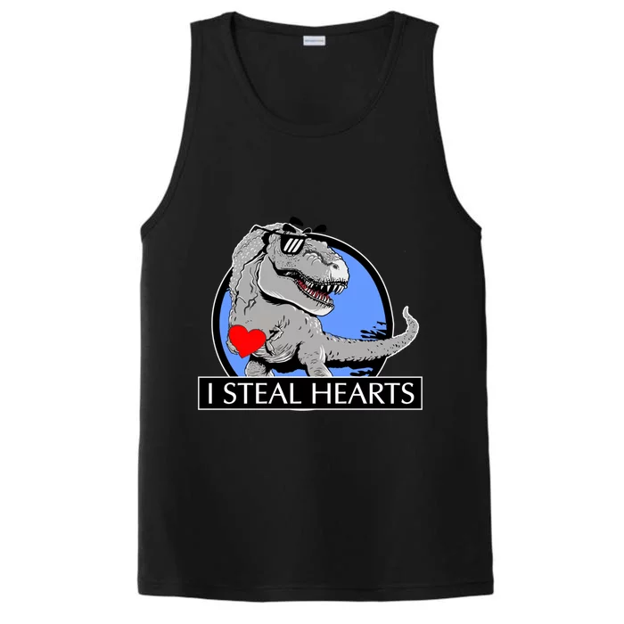 I Steal Hearts Dino Rex Gift Performance Tank