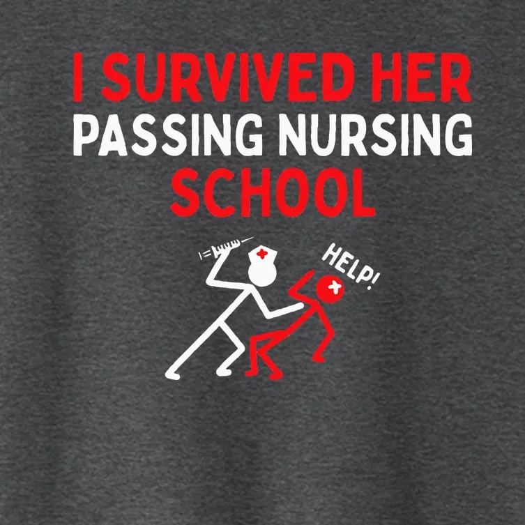 I Survived Her Passing Nursing School Graduate Nurse Women's Crop Top Tee