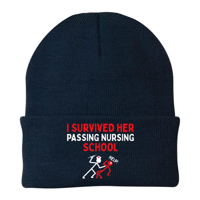 I Survived Her Passing Nursing School Graduate Nurse Knit Cap Winter Beanie