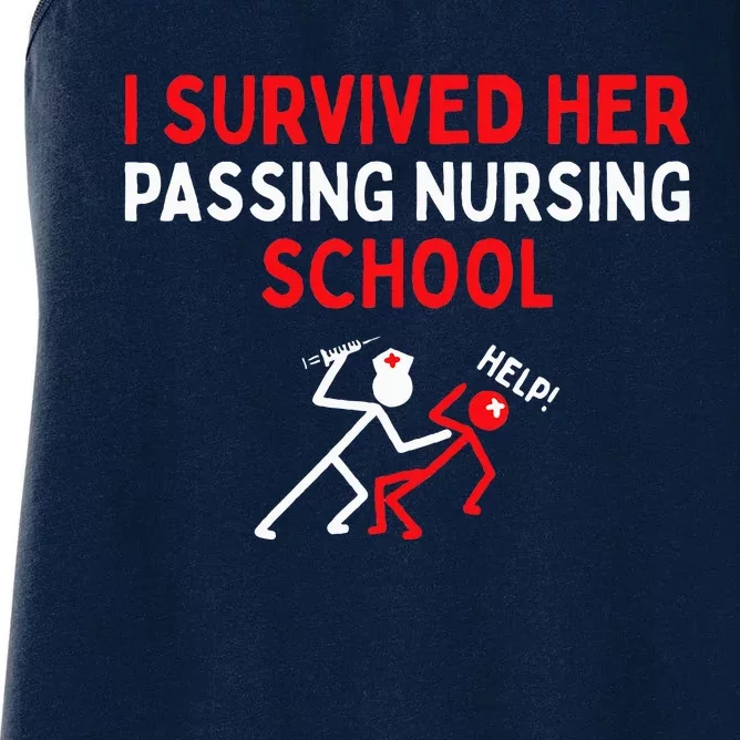 I Survived Her Passing Nursing School Graduate Nurse Women's Racerback Tank