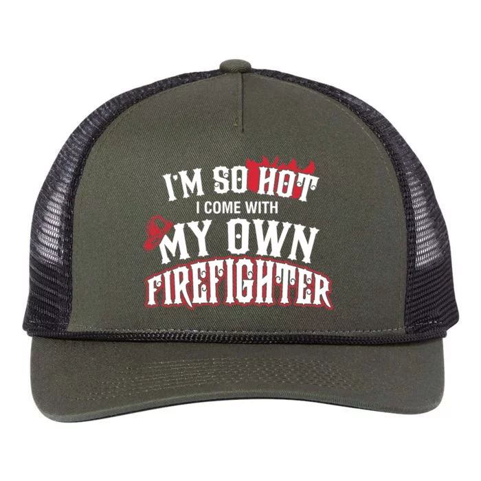 I'm So Hot I Come With My Own Firefighter Tee Retro Rope Trucker Hat Cap