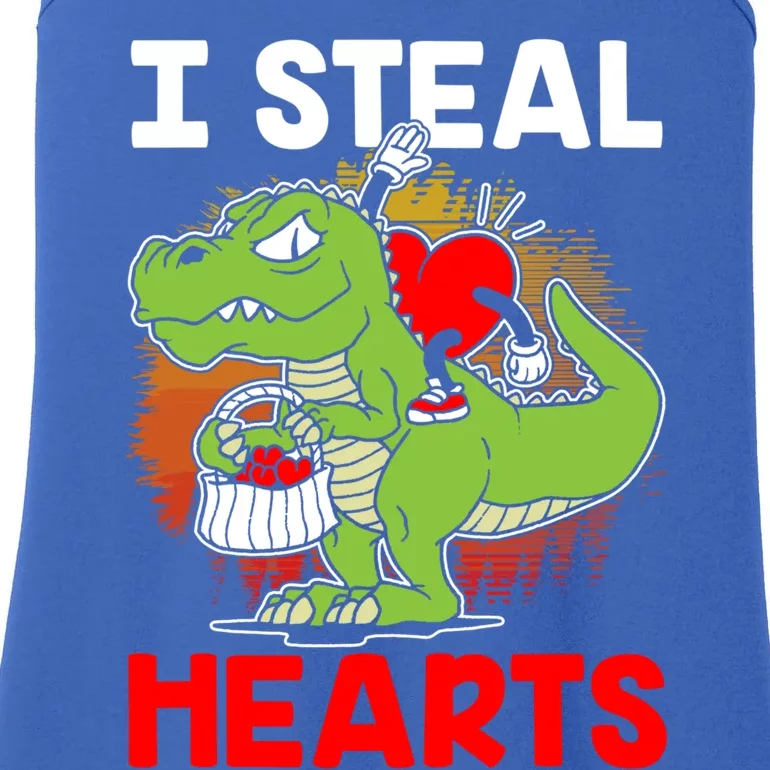 I Steal Hearts Dinosaur Heart Valentines Day Gift Ladies Essential Tank