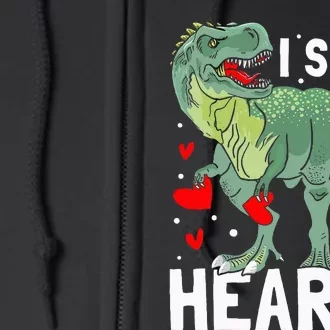 I Steal Hearts Love T Rex Dinosaur Valentines Day Full Zip Hoodie